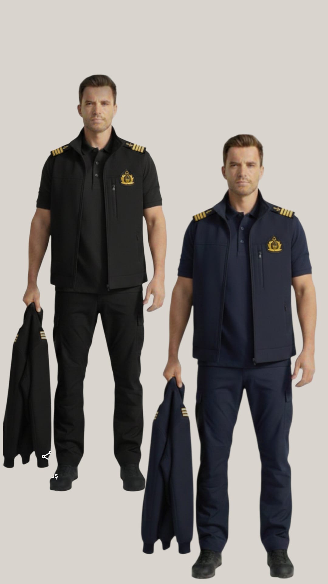 kaptan yelekli takım